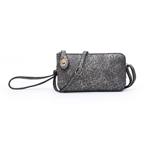 Pewter Twist Lock Cheetah Crossbody/Wristlet