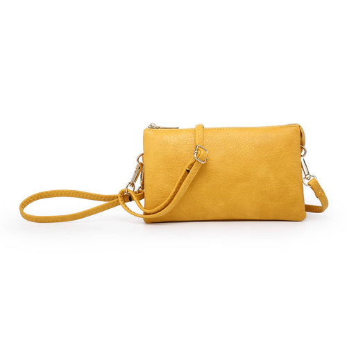 Riley Golden Yellow 3 Compartment Crossbody/Wristlet