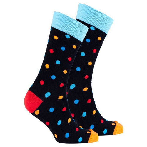 Men's Black Sky Dot Socks